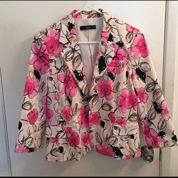 View Suits Flower Design Blazer - Picture 2 of 4
